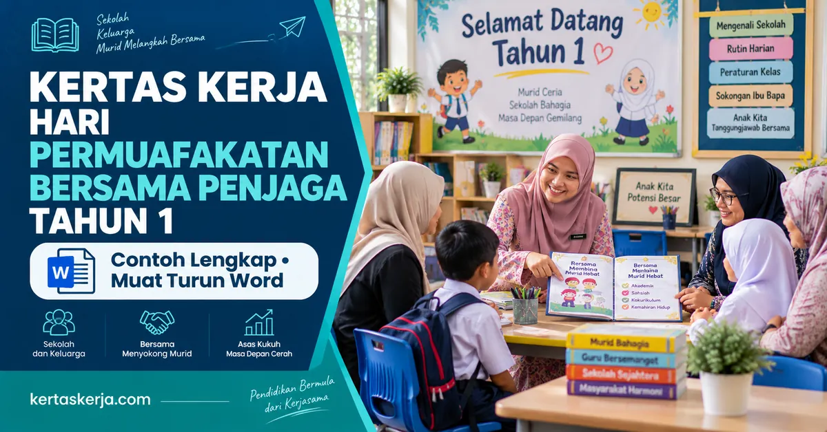 Kertas Kerja Hari Permuafakatan Bersama Penjaga Tahun 1: Contoh & Word