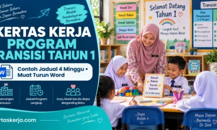 Kertas Kerja Program Transisi Tahun 1: Contoh Jadual 4 Minggu