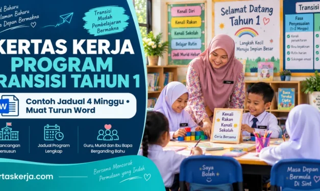Kertas Kerja Program Transisi Tahun 1: Contoh Jadual 4 Minggu